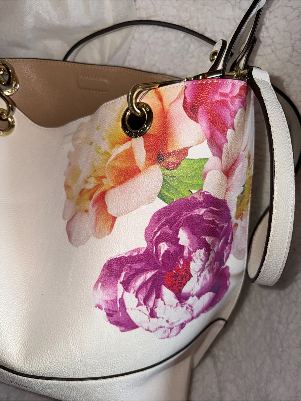CALVIN KLEIN LARGE FLORAL TOTE - Picture 5 of 10